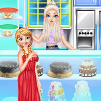 Эльза и Анна готовят пирог
