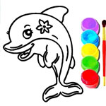 Раскраска дельфина
