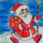 Раскраска Санта Клауса